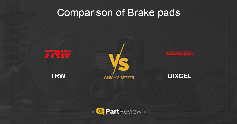 Comparison of brake pads TRW and DIXCEL