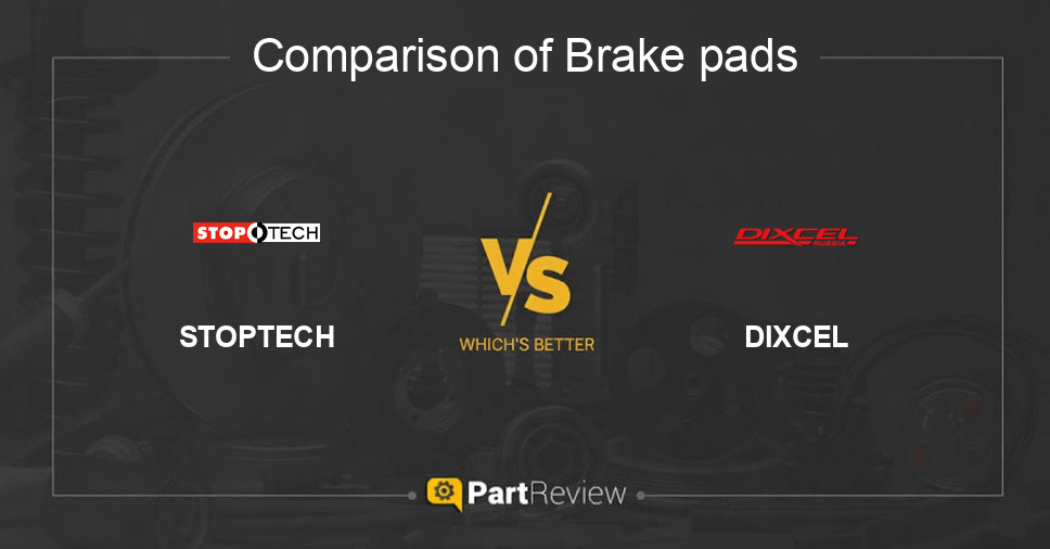 Comparison of brake pads STOPTECH and DIXCEL