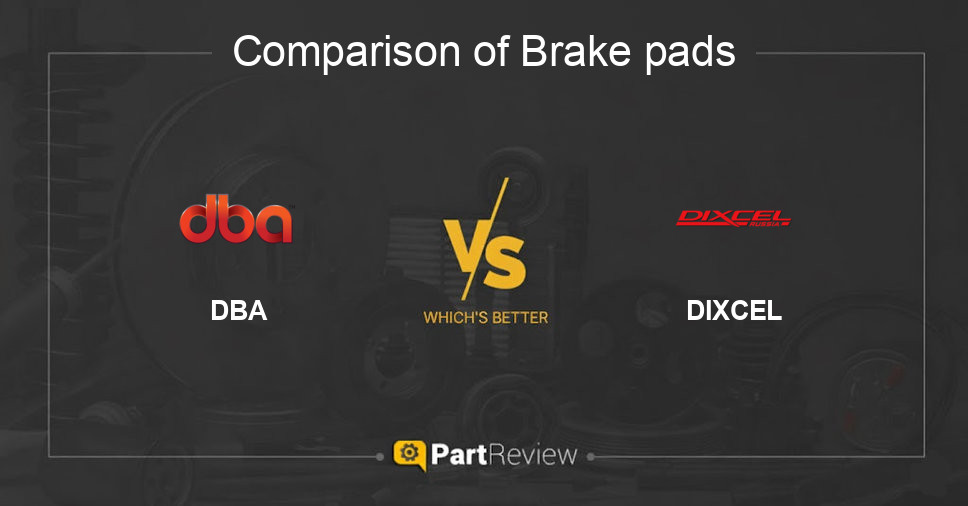 Comparison of brake pads DBA and DIXCEL