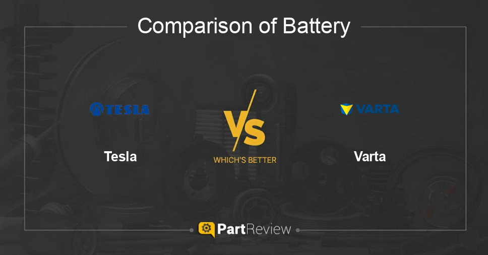 Comparison of battery Tesla and Varta