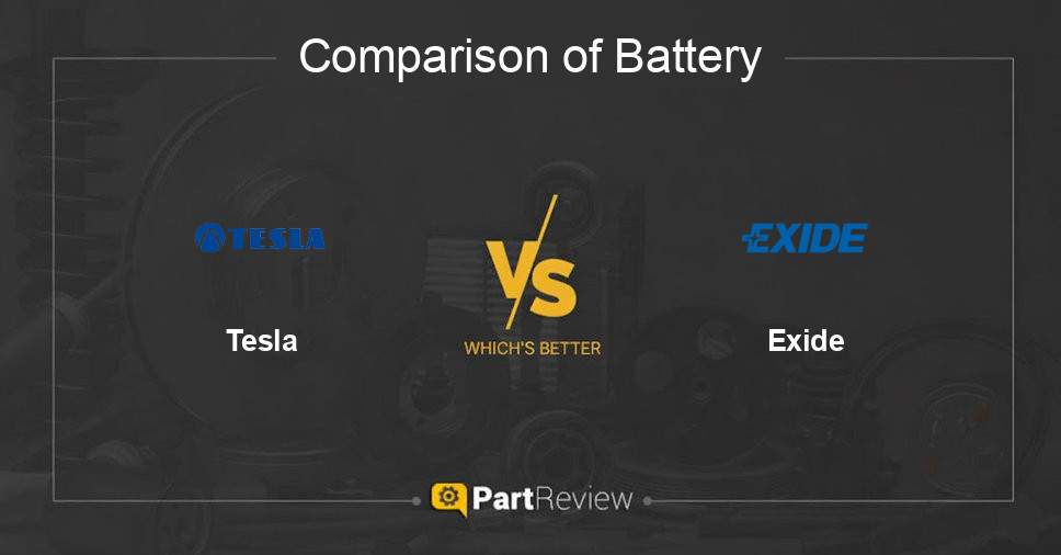 Comparison of battery Tesla and Exide