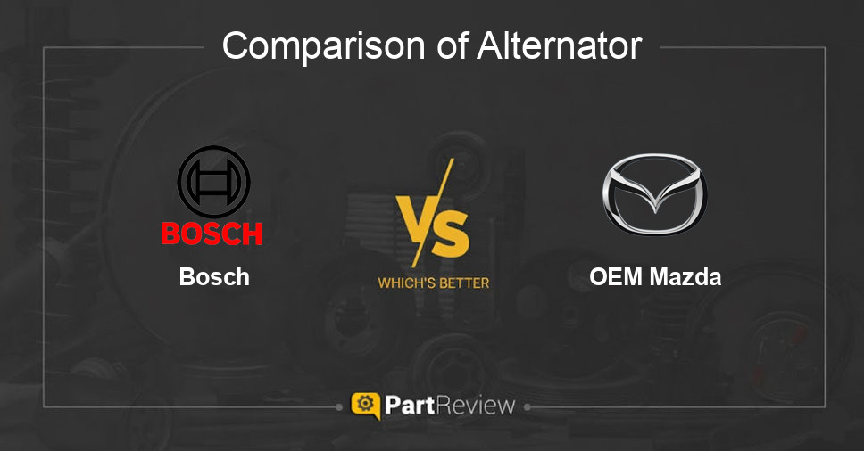 Comparison of alternator Bosch and OEM Mazda