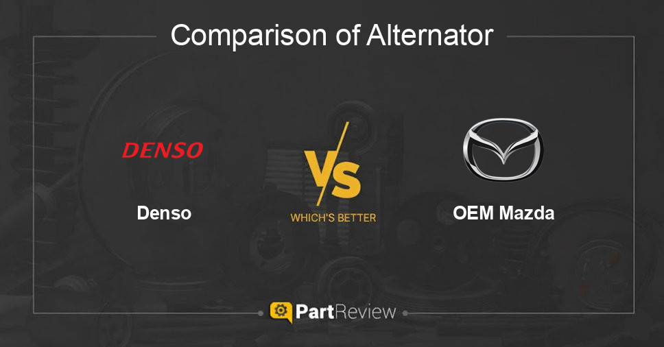 Comparison of alternator Denso and OEM Mazda
