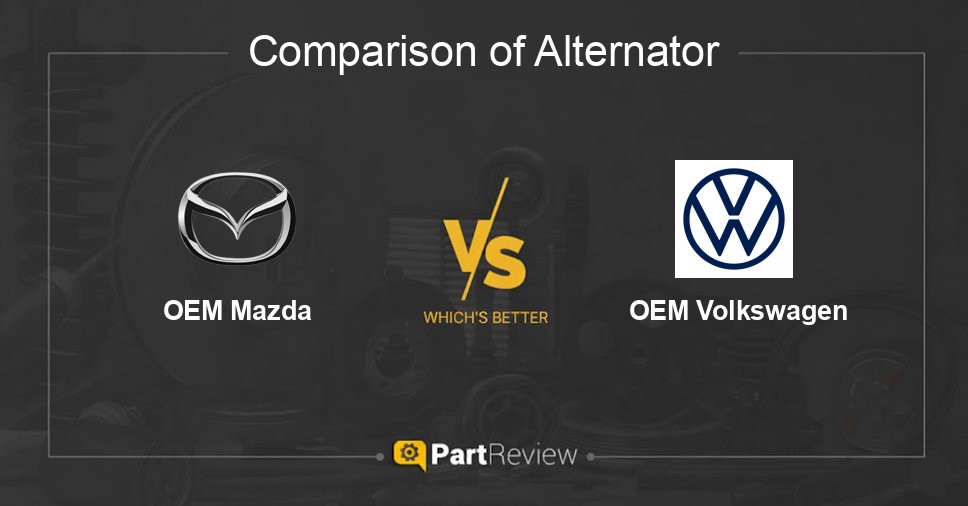 Comparison of alternator OEM Mazda and OEM Volkswagen