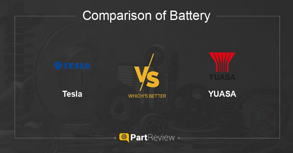Comparison of battery Tesla and YUASA