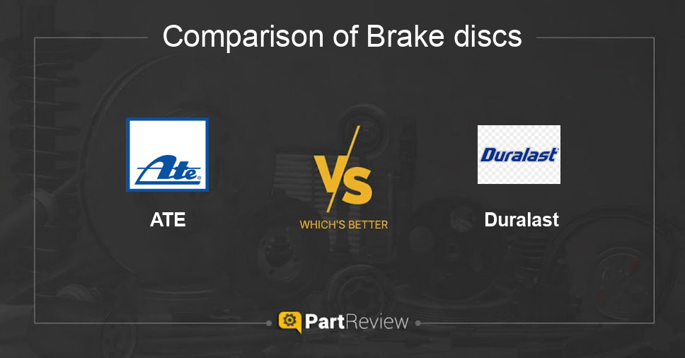 Comparison of brake discs ATE and Duralast