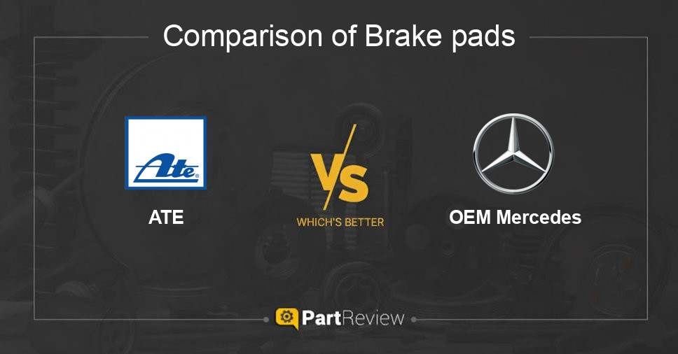 Comparison of brake pads ATE and OEM Mercedes