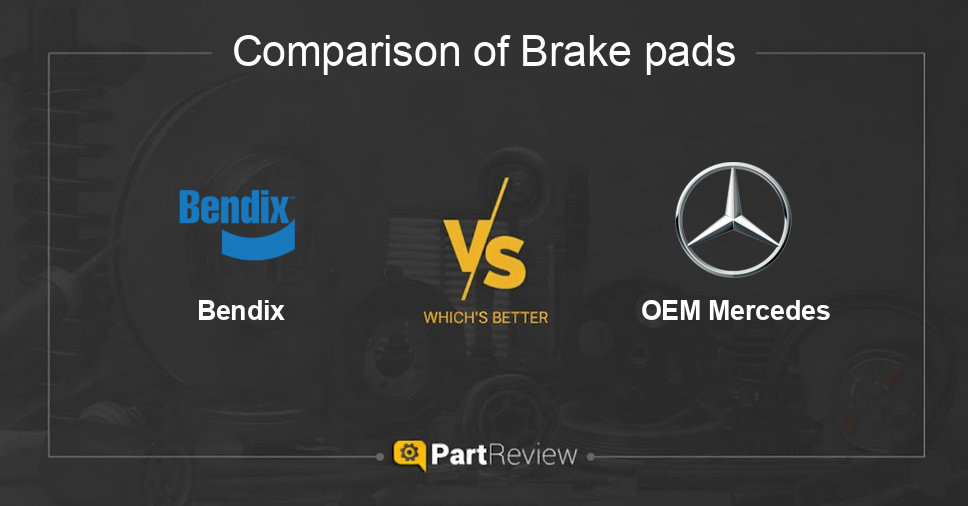 Comparison of brake pads Bendix and OEM Mercedes