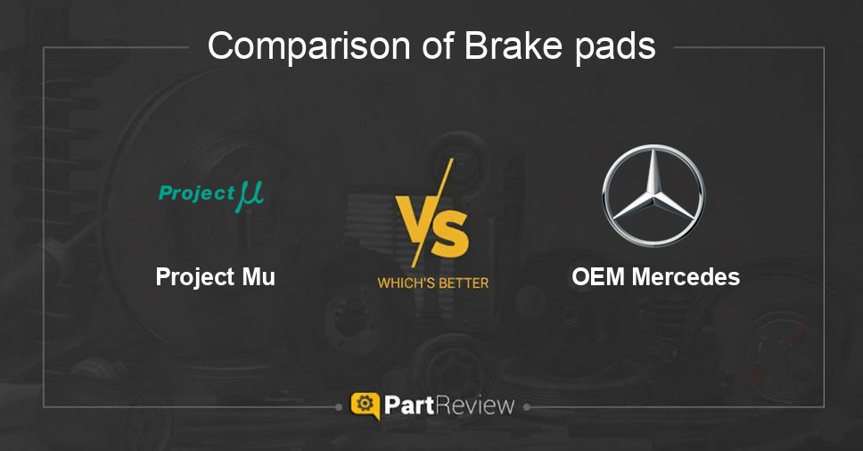 Comparison of brake pads Project Mu and OEM Mercedes