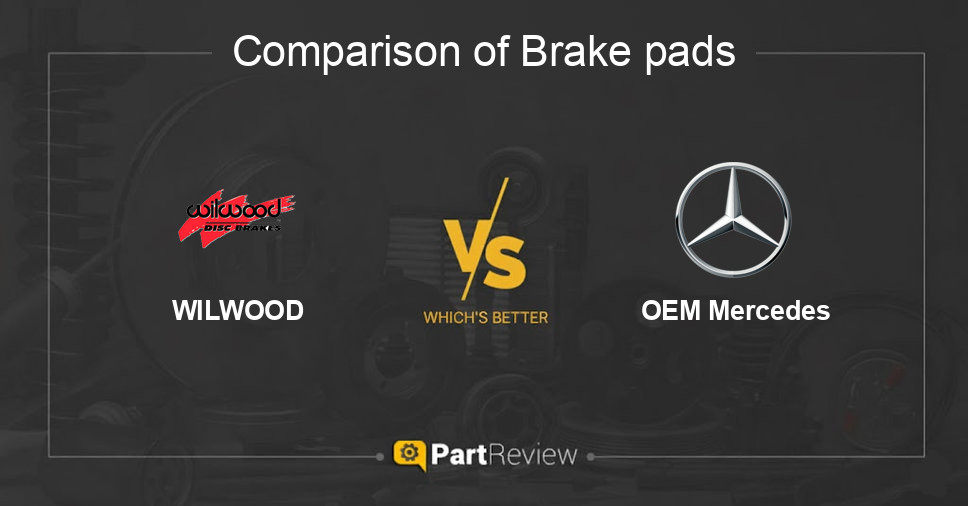 Comparison of brake pads WILWOOD and OEM Mercedes