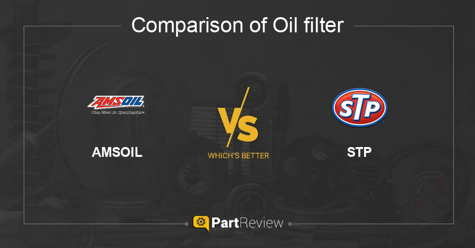 Comparison of oil filter AMSOIL and STP