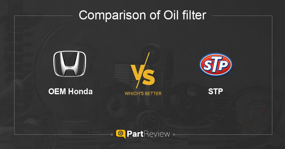 Comparison of oil filter OEM Honda and STP