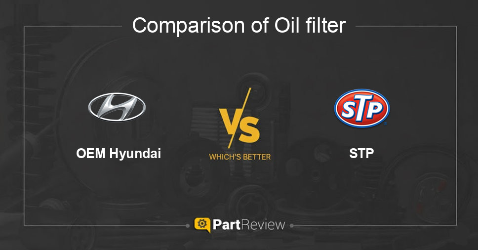 Comparison of oil filter OEM Hyundai and STP