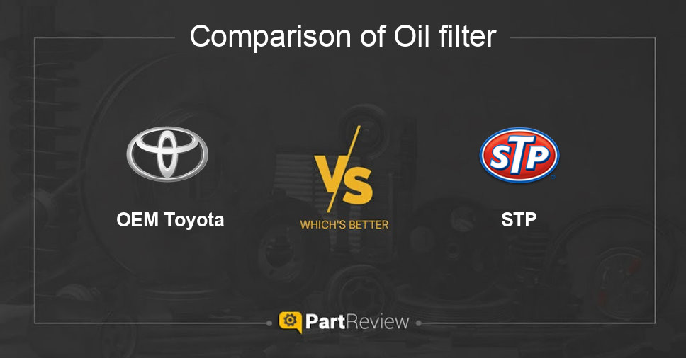 Comparison of oil filter OEM Toyota and STP