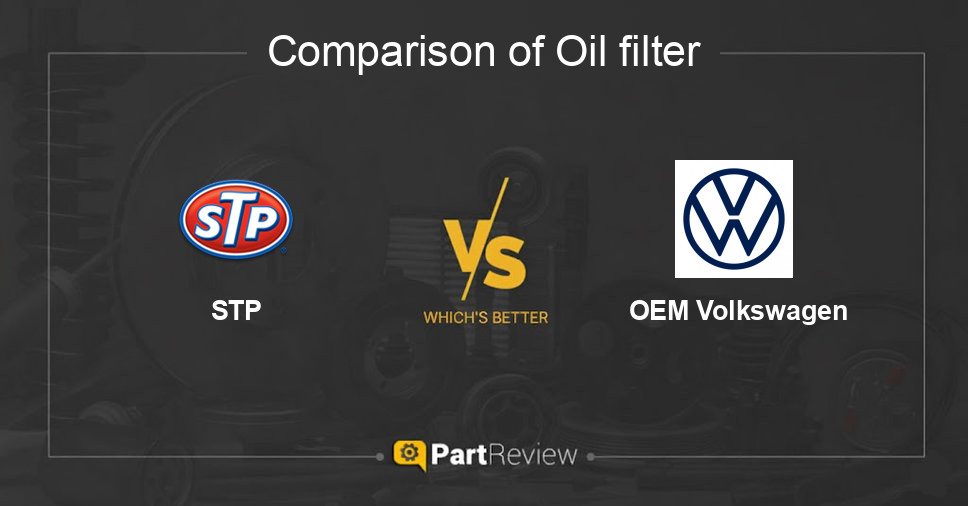 Comparison of oil filter STP and OEM Volkswagen
