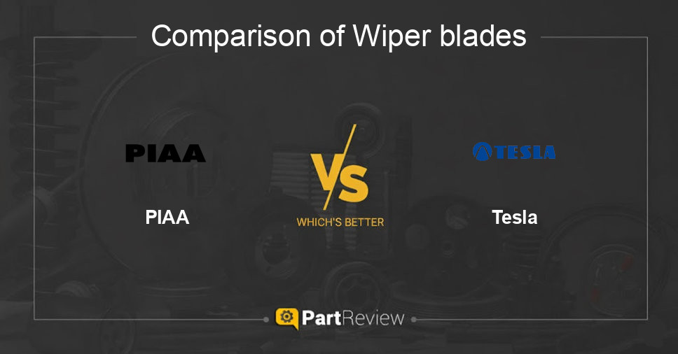 Comparison of wiper blades PIAA and Tesla