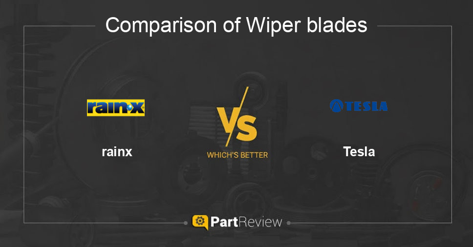 Comparison of wiper blades rainx and Tesla