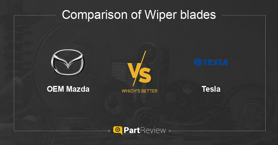 Comparison of wiper blades OEM Mazda and Tesla