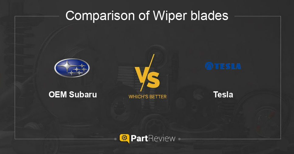 Comparison of wiper blades OEM Subaru and Tesla