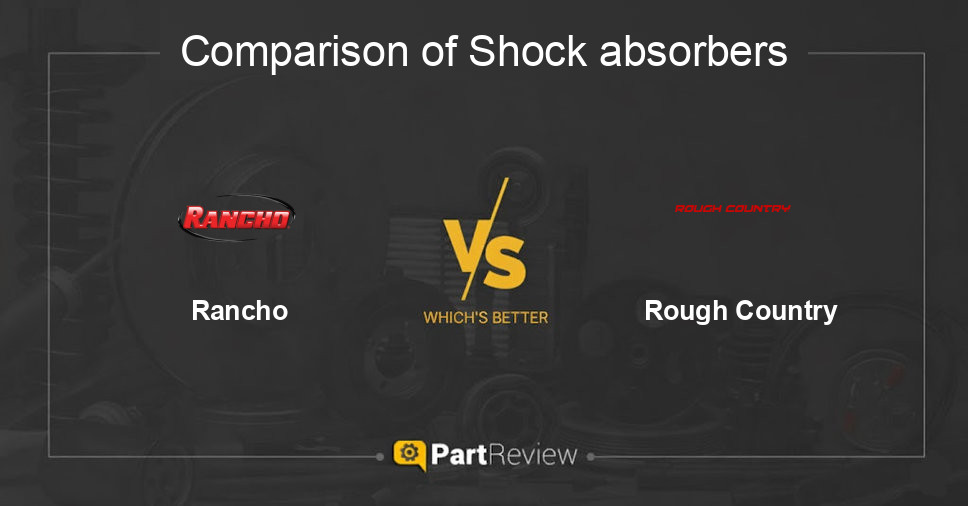 Comparison of shock absorbers Rancho and Rough Country