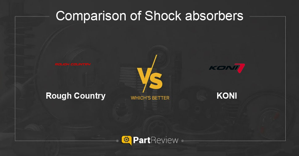 Comparison of shock absorbers Rough Country and KONI