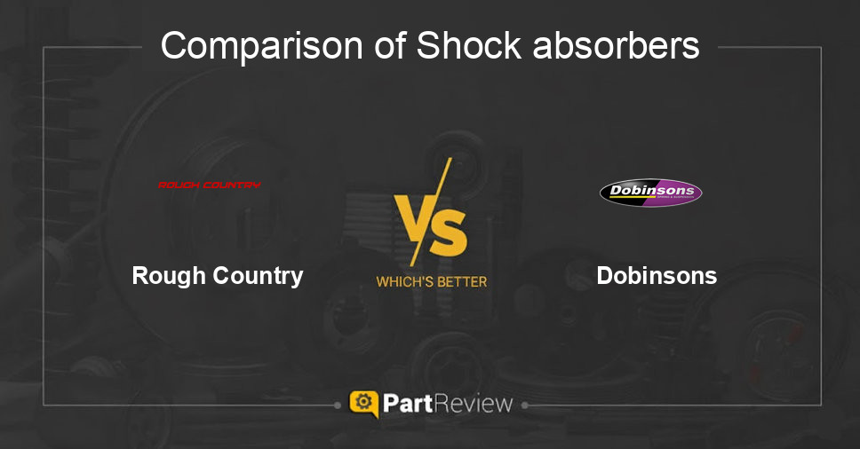 Comparison of shock absorbers Rough Country and Dobinsons