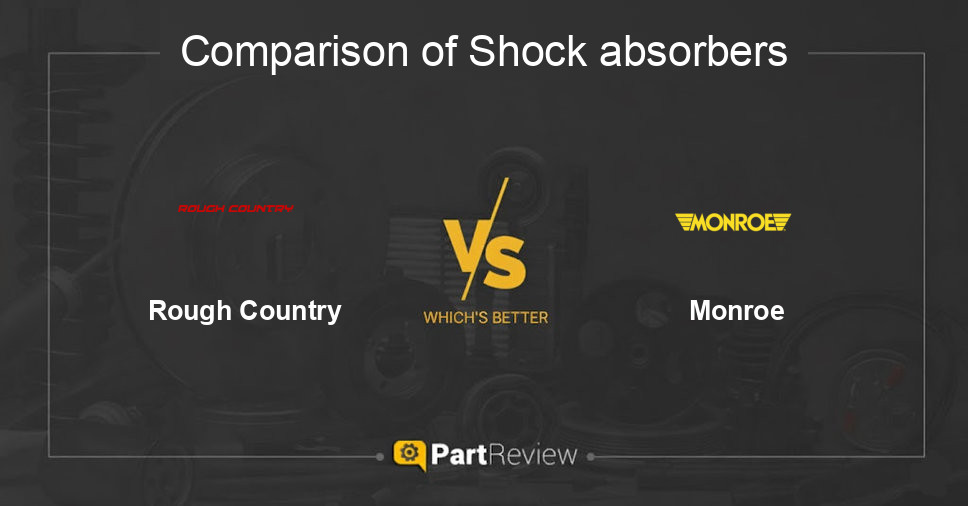 Comparison of shock absorbers Rough Country and Monroe