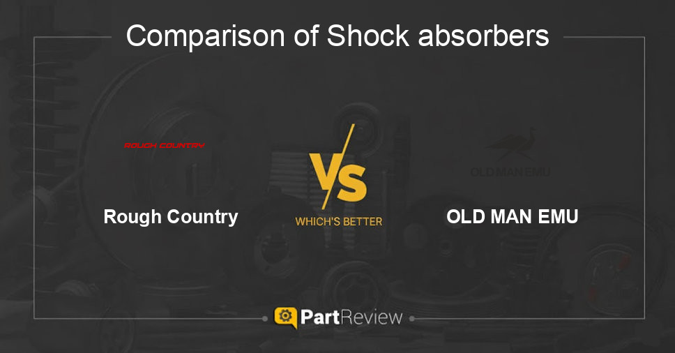 Comparison of shock absorbers Rough Country and OLD MAN EMU