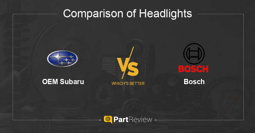 Comparison of headlights OEM Subaru and Bosch