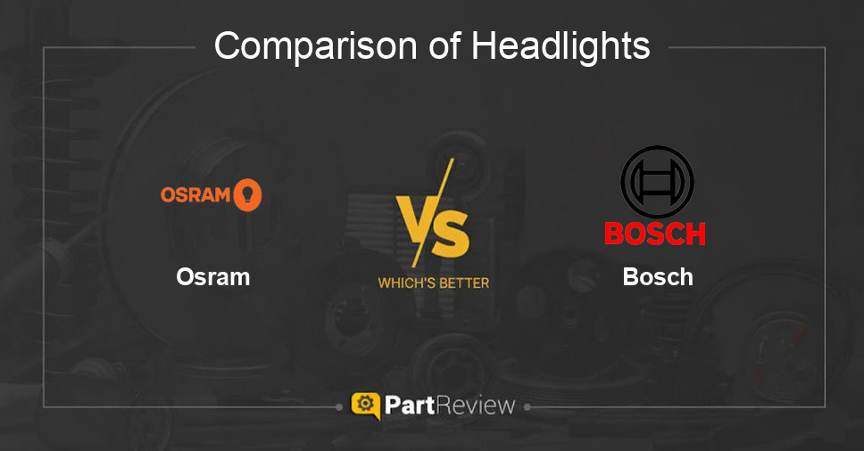 Comparison of headlights Osram and Bosch