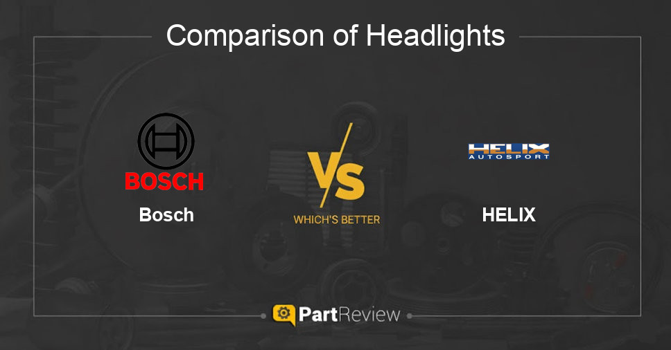 Comparison of headlights Bosch and HELIX