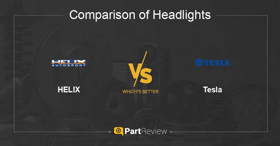 Comparison of headlights HELIX and Tesla