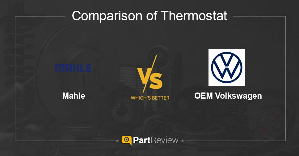 Comparison of thermostat Mahle and OEM Volkswagen