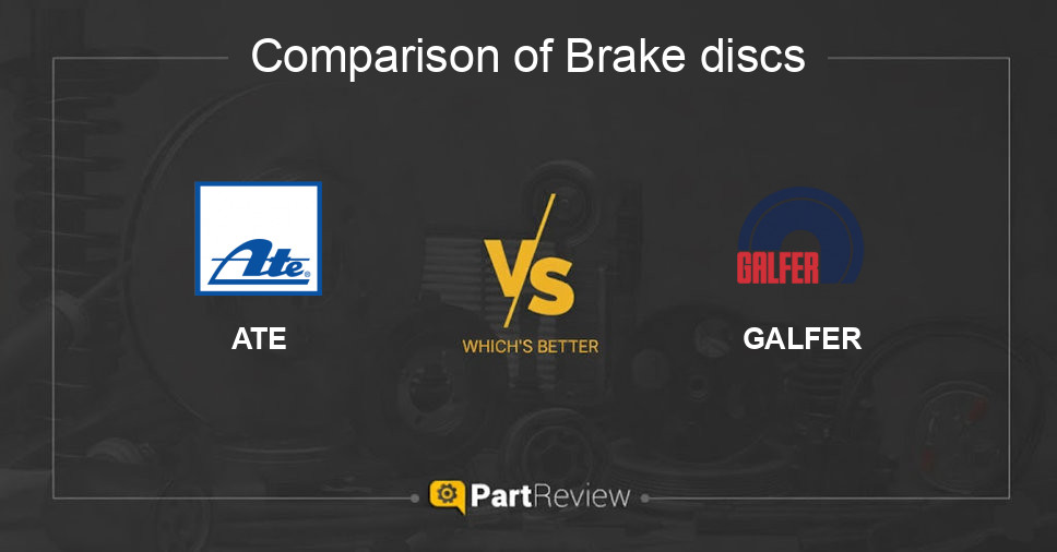 Comparison of brake discs ATE and GALFER
