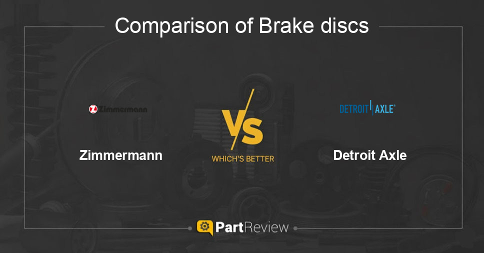 Comparison of brake discs Zimmermann and Detroit Axle
