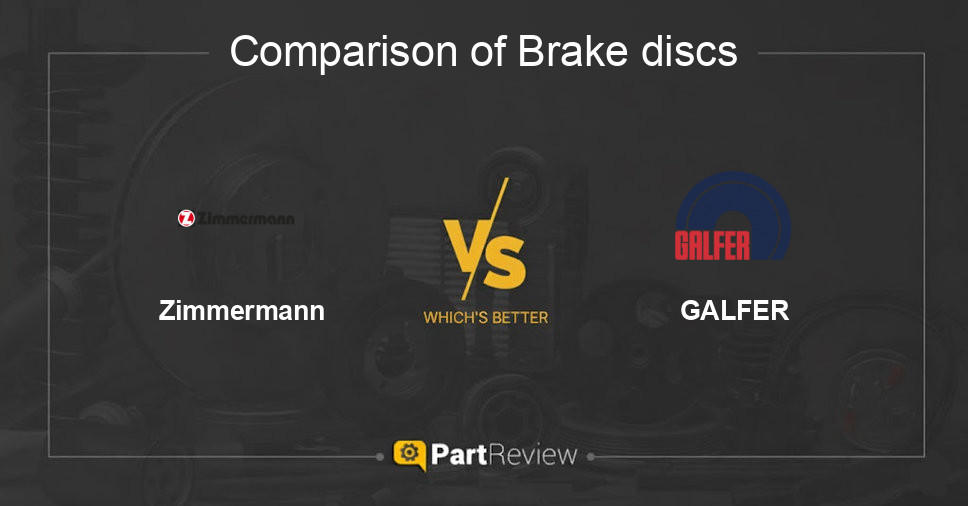 Comparison of brake discs Zimmermann and GALFER