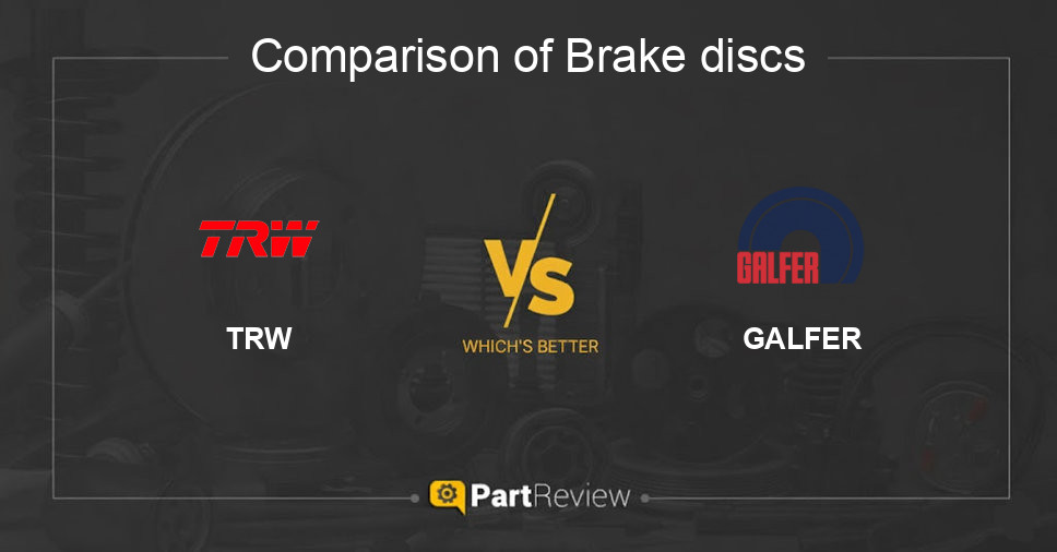 Comparison of brake discs TRW and GALFER