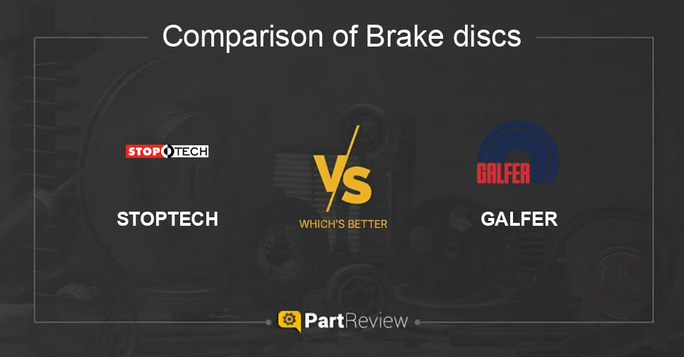 Comparison of brake discs STOPTECH and GALFER