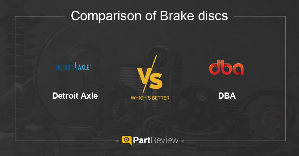 Comparison of brake discs Detroit Axle and DBA