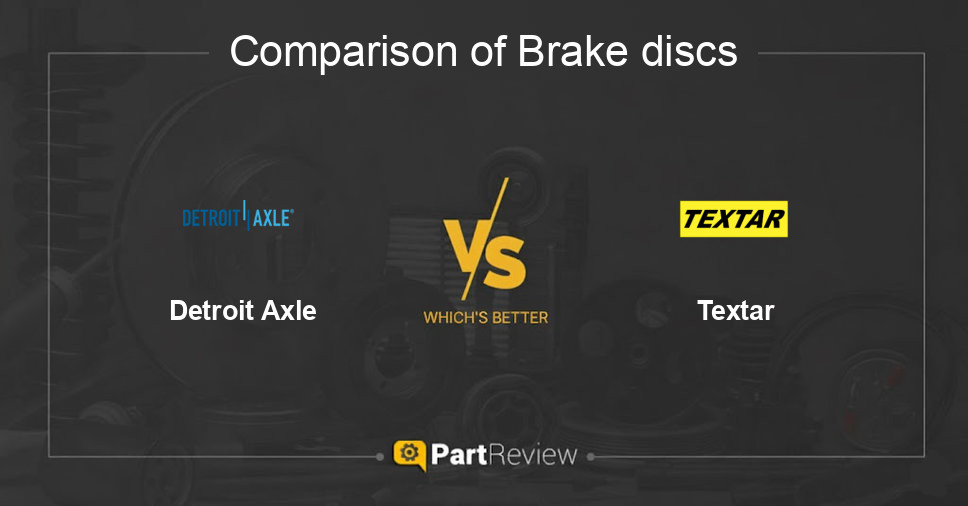 Comparison of brake discs Detroit Axle and Textar