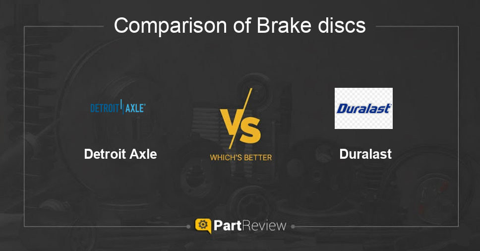 Comparison of brake discs Detroit Axle and Duralast