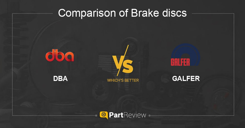 Comparison of brake discs DBA and GALFER