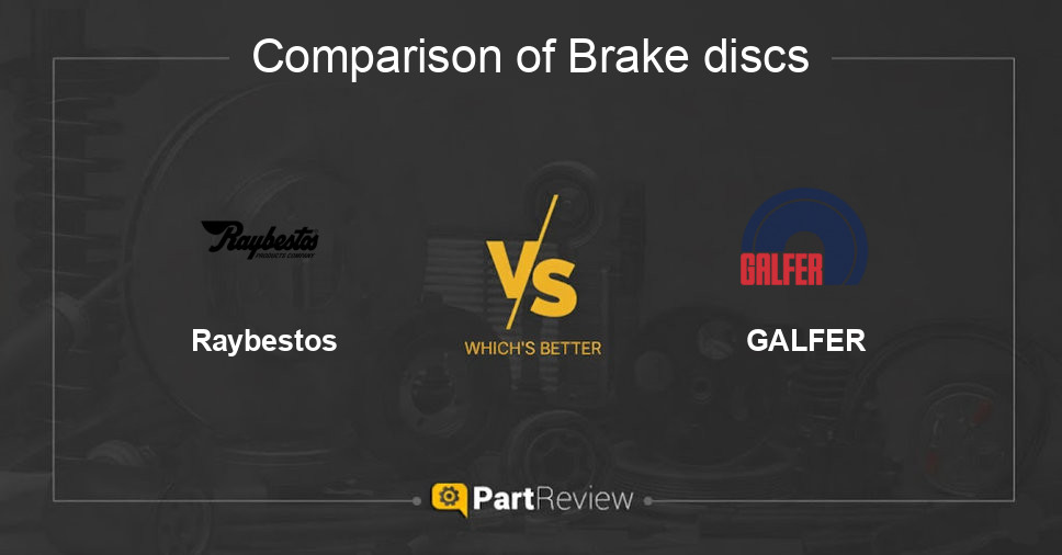 Comparison of brake discs Raybestos and GALFER