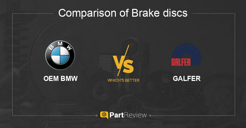 Comparison of brake discs OEM BMW and GALFER