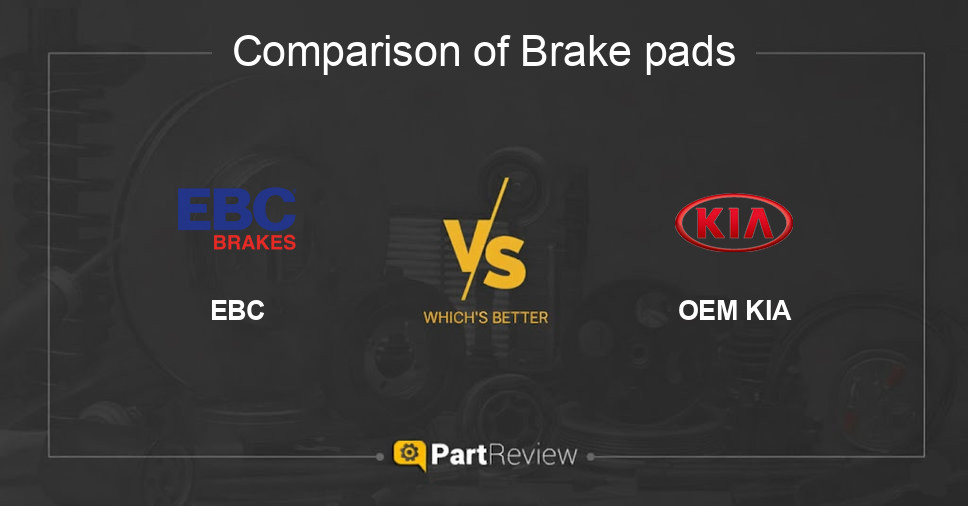 Comparison of brake pads EBC and OEM KIA