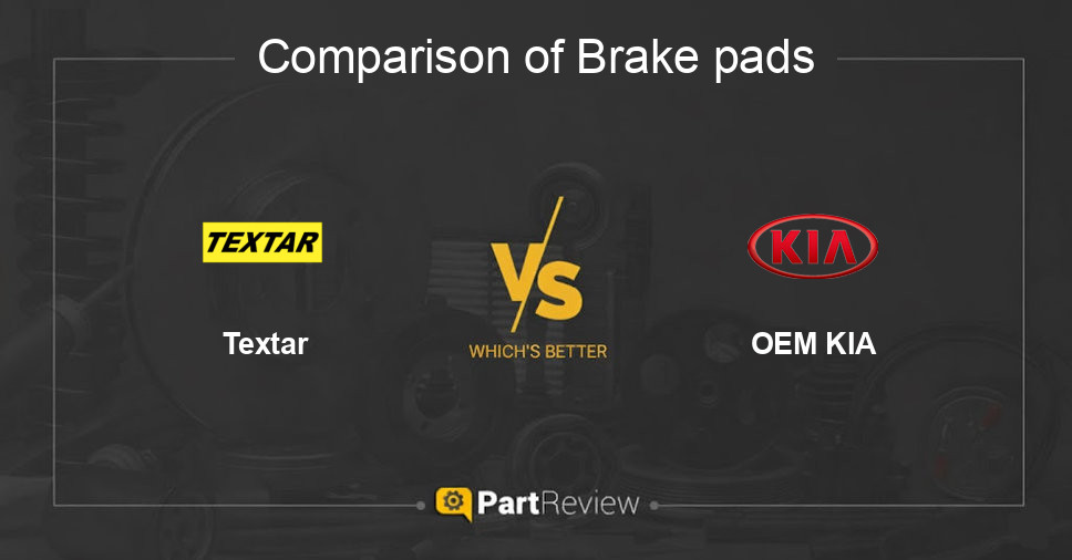Comparison of brake pads Textar and OEM KIA