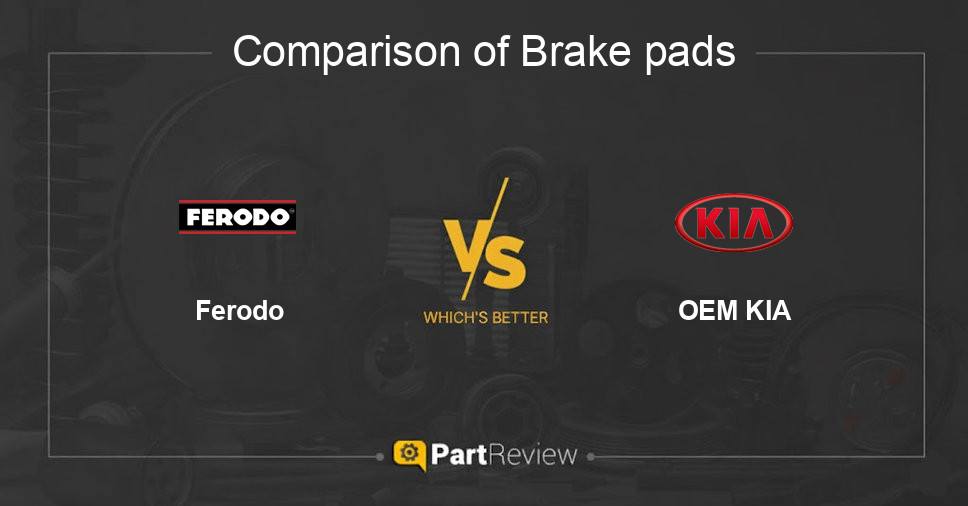 Comparison of brake pads Ferodo and OEM KIA