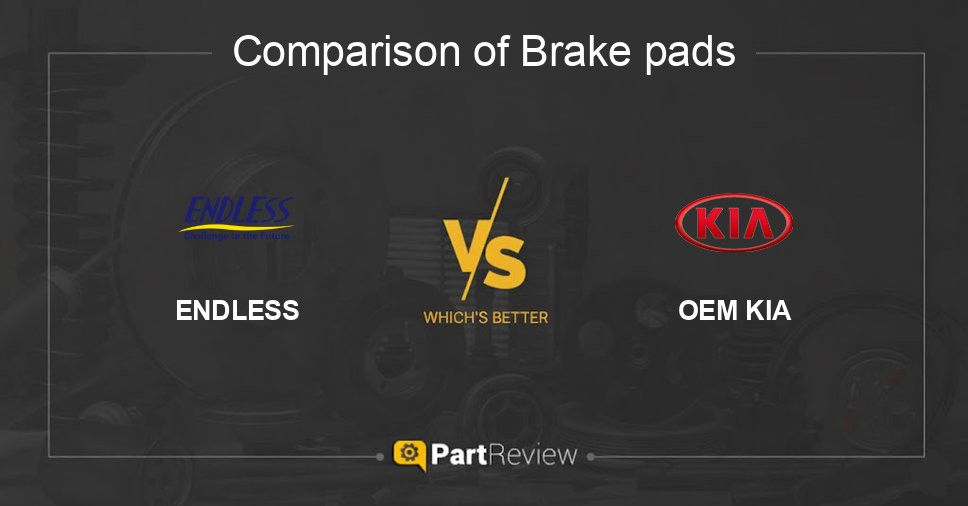 Comparison of brake pads ENDLESS and OEM KIA