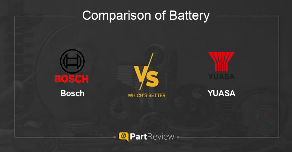 Comparison of battery Bosch and YUASA
