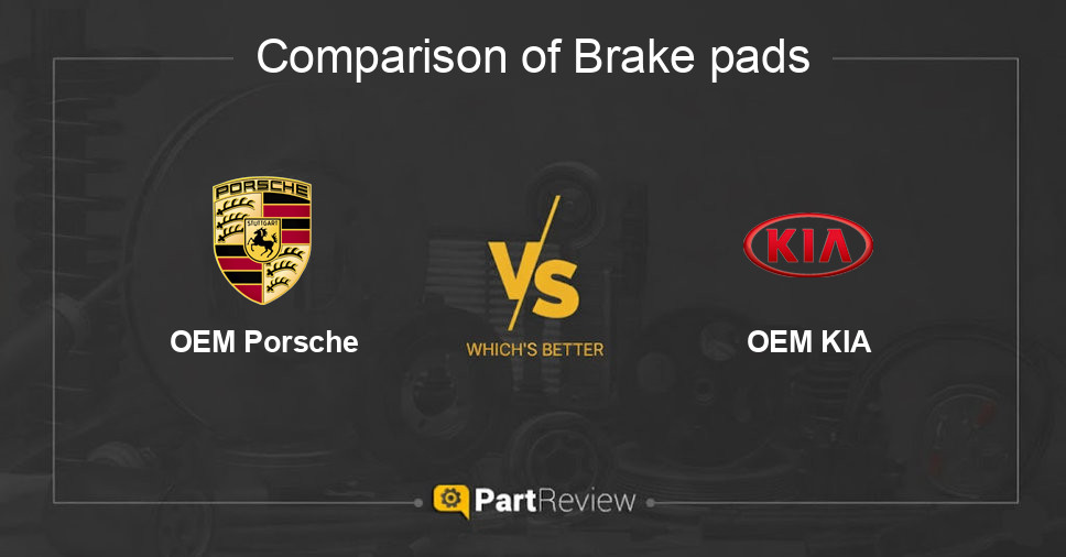 Comparison of brake pads OEM Porsche and OEM KIA
